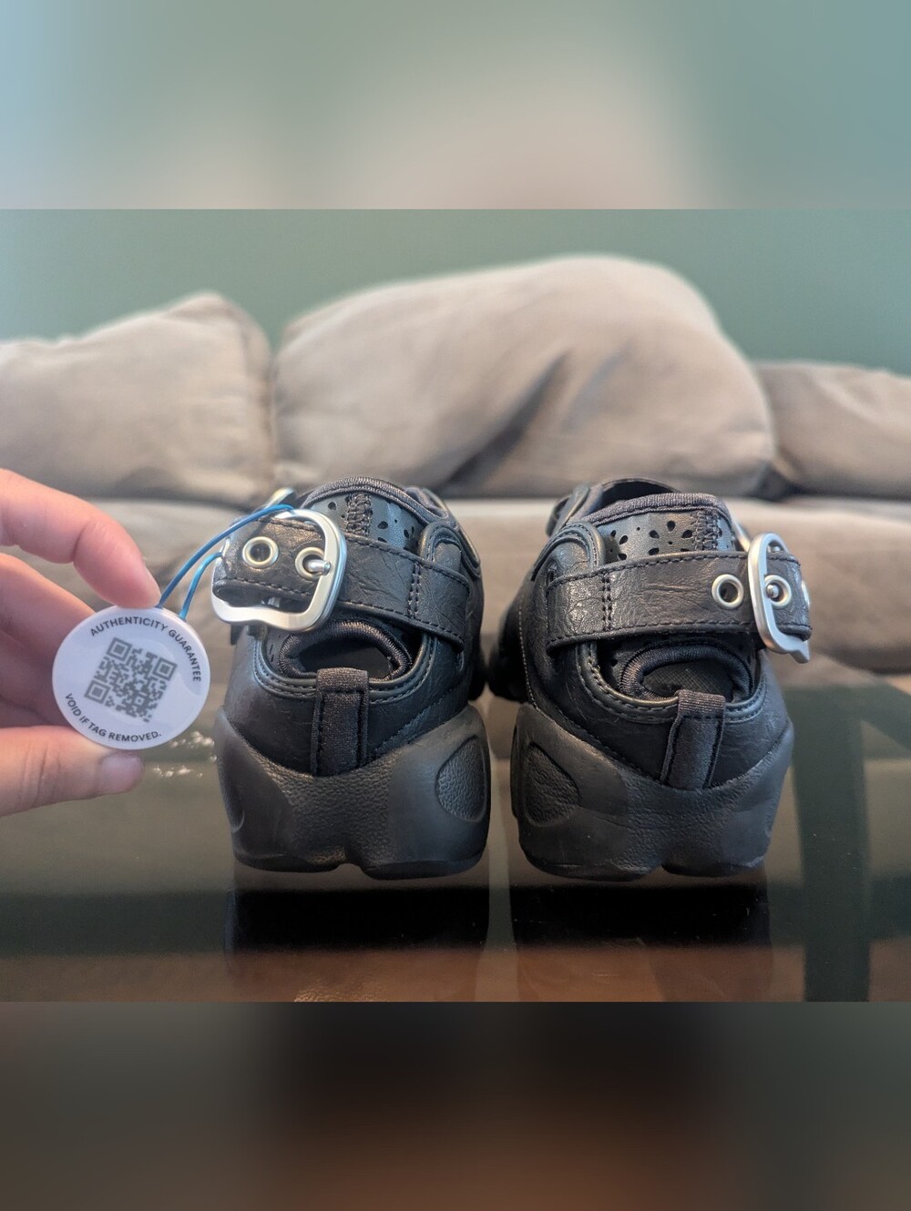 Nike Air Rift TABI "anthracite" - black leather sporty alt silver unique - Picture 3 of 6